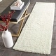 preview thumbnail 27 of 197, SAFAVIEH Laguna Shag Verdiana Solid Color 2-inch Thick Rug. 2'3" x 8' Runner - Ivory - Runner