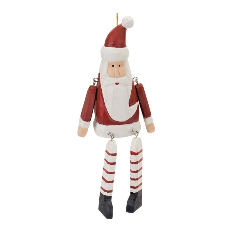 6ct Dangle Santa Christmas Ornaments 9"