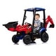 preview thumbnail 13 of 16, 4 in 1 Ride on Excavator Red/Blue