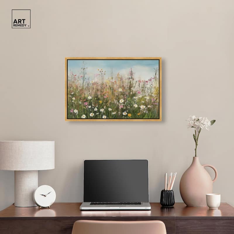 Glimmering Glade Garden I Canvas by Art Remedy