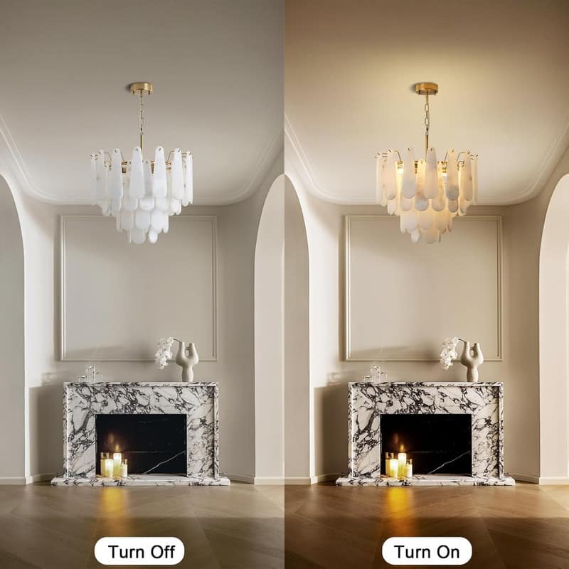 KAYLA Modern Chandelier 32 in. 16-Lights Gold Chandelier