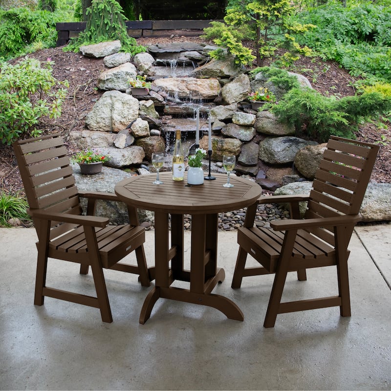 Weatherly 3-piece Outdoor Dining Set - 36" Round Table, Dining-height
