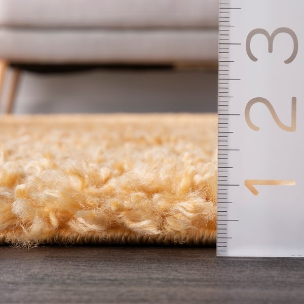 dimension image slide 7 of 8, Brooklyn Rug Co Kara Solid Shag Area Rug
