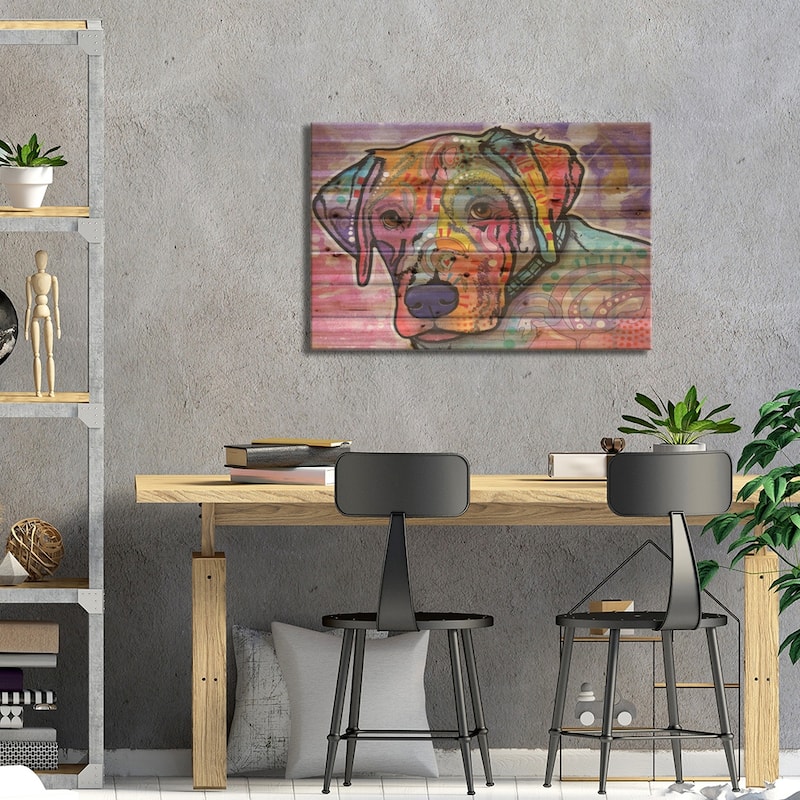Petunia Print On Wood by Dean Russo - Multi-Color