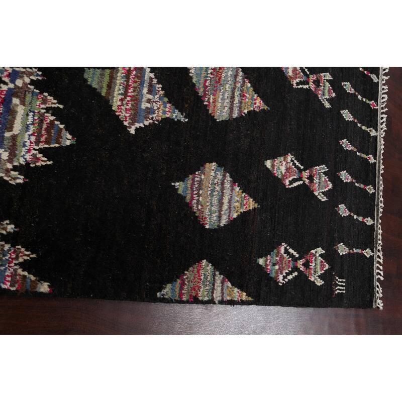 Geometric Moroccan Oriental Dining Room Area Rug Wool Hand-knotted - 8'9" x 11'9"