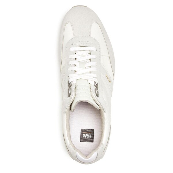 hugo boss white leather sneakers