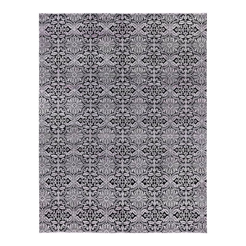 Ikat One-of-a-Kind Hand-Knotted Area Rug, Blue - 9' 3" x 12' 1"