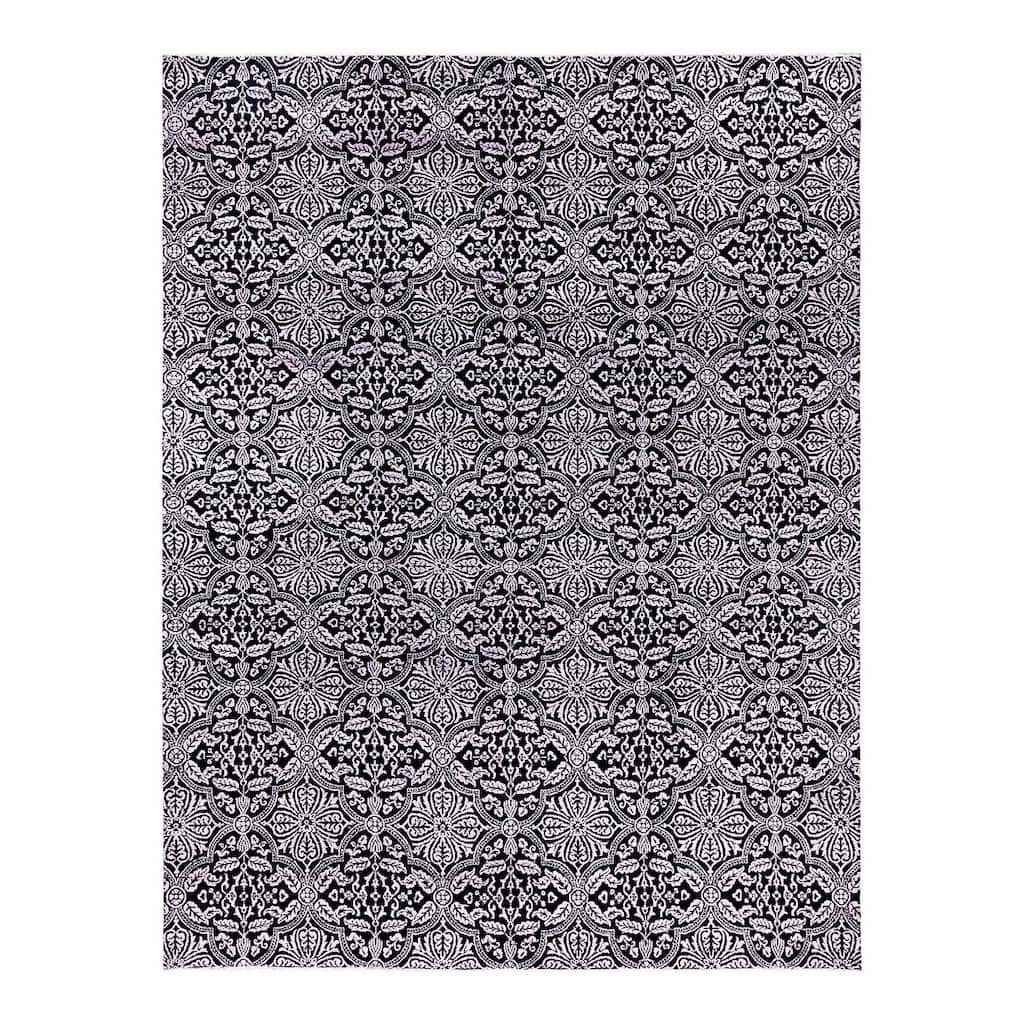 Ikat One-of-a-Kind Hand-Knotted Area Rug, Blue - 9' 3" x 12' 1"