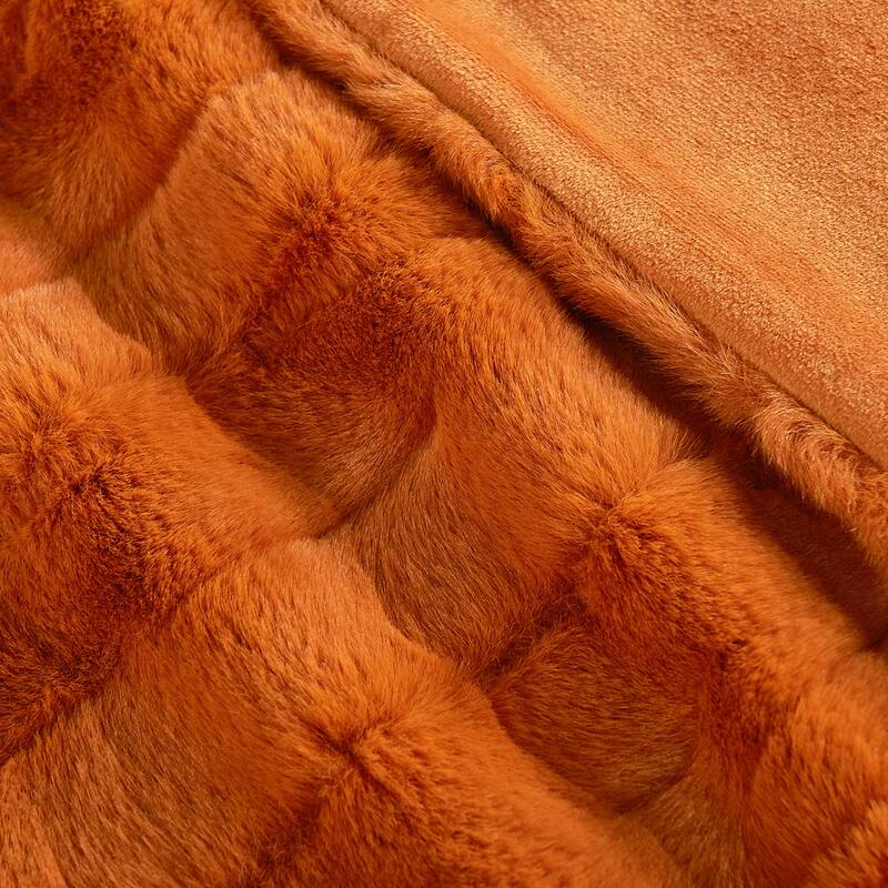 Home Soft Things Stylish FauxFur Throw Soft Fluffy Warm Blanket
