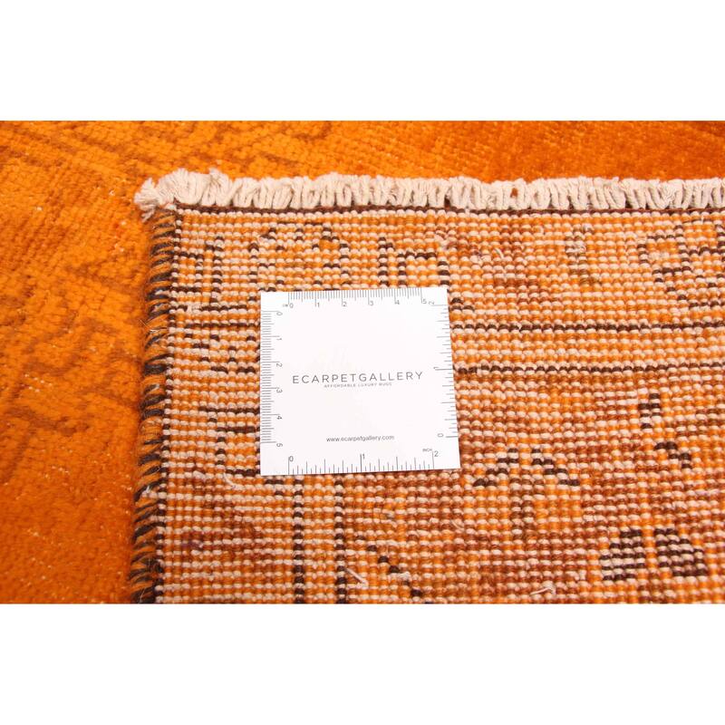 ECARPETGALLERY Hand-knotted Color Transition Orange Wool Rug - 6'6 x 9'2