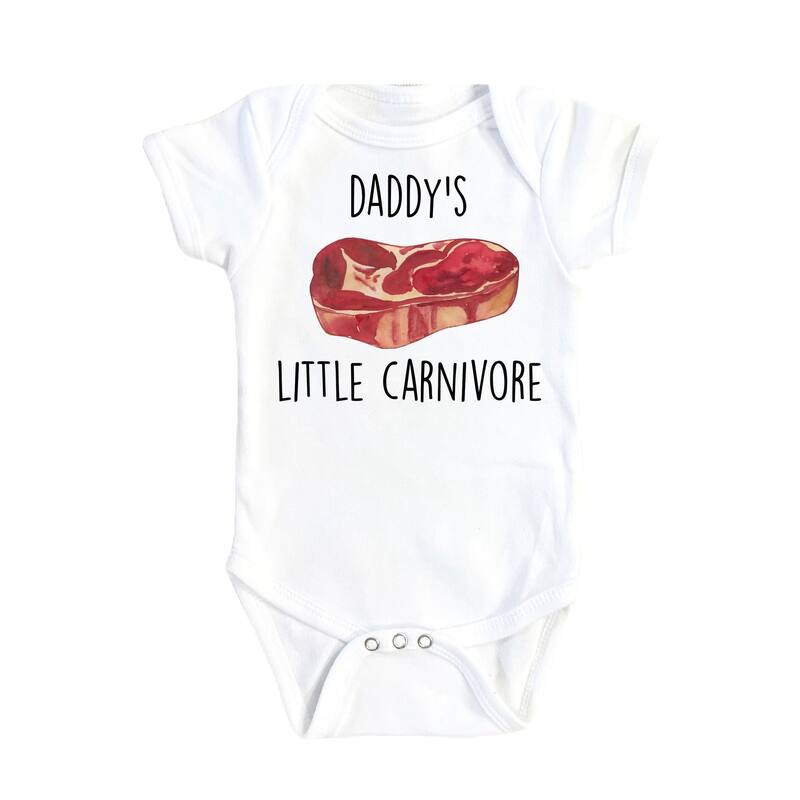 Meat Bbq Daddy - Baby Boy Girl Clothes Infant Bodysuit Funny Cute Newborn - White - 3-6M