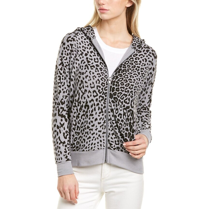 leopard zip hoodie