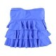 preview thumbnail 2 of 3, Island Escape Womens Tiered Bandeau Swim Top, Blue, 8