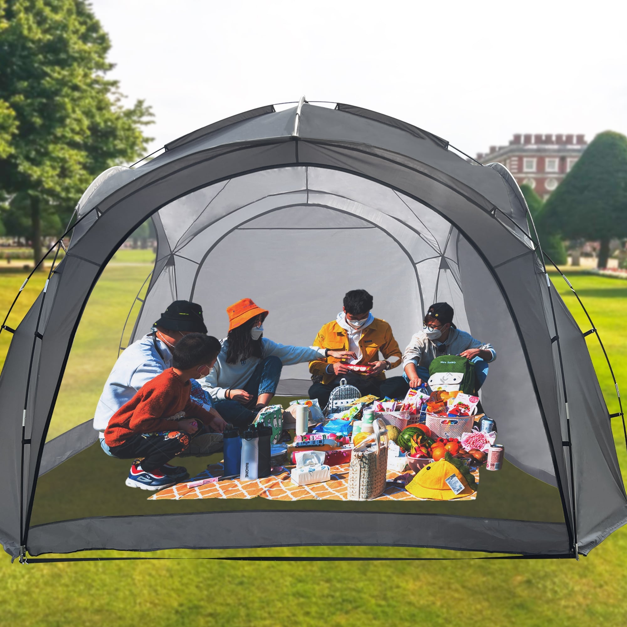 4 6 Person Portable Camping Tent Pop Up Beach Tent Sun Shelter