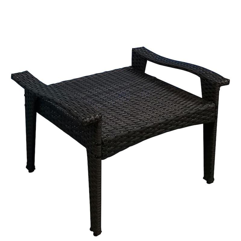 Rattan Luxe 5-piece Outdoor Patio Furniture Set with Removable Plush Cushions, Easy Clean and Assemble