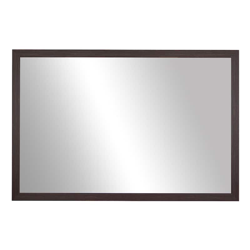 Frame My Mirror Espresso Textured Framed Mirror, Ellis Design