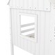 preview thumbnail 14 of 13, Twin Size Low Loft Wood House Bed with Two Side Windows, White
