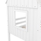 preview thumbnail 13 of 54, Twin Size Low Loft Wood House Bed with Windows and Wooden Support