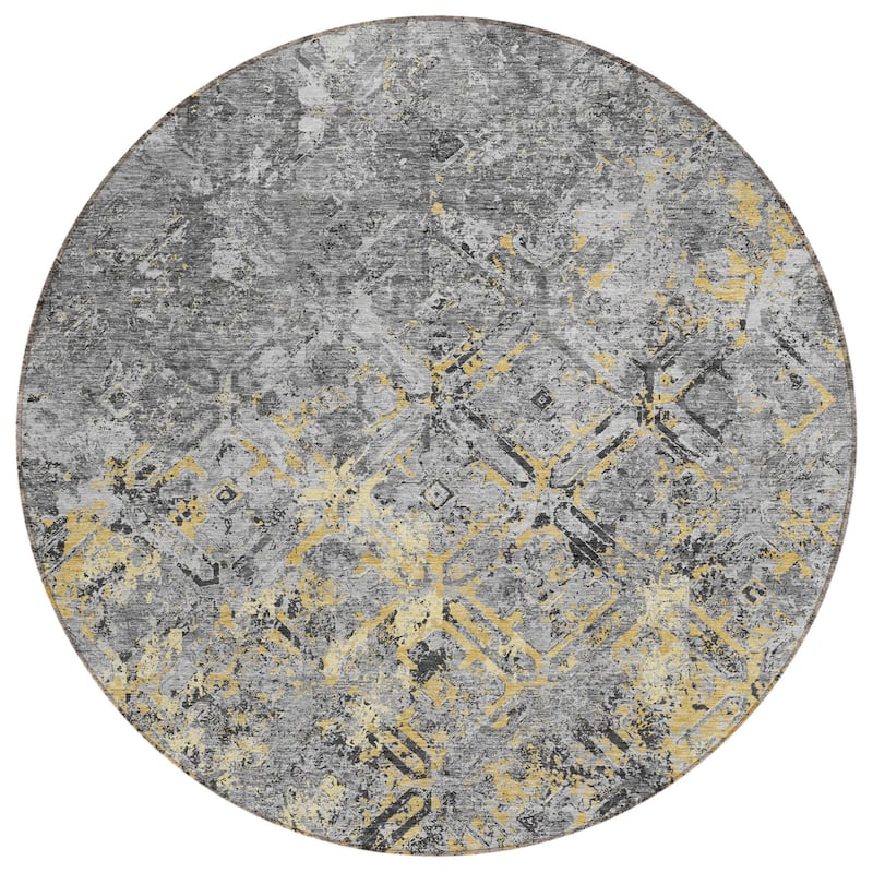 HomeRoots Geometric Transitional Rectangle Outdoor Rug