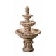 preview thumbnail 2 of 6, Antoni Sandstone Finish Outdoor Floor Fountain - 26" x 45"