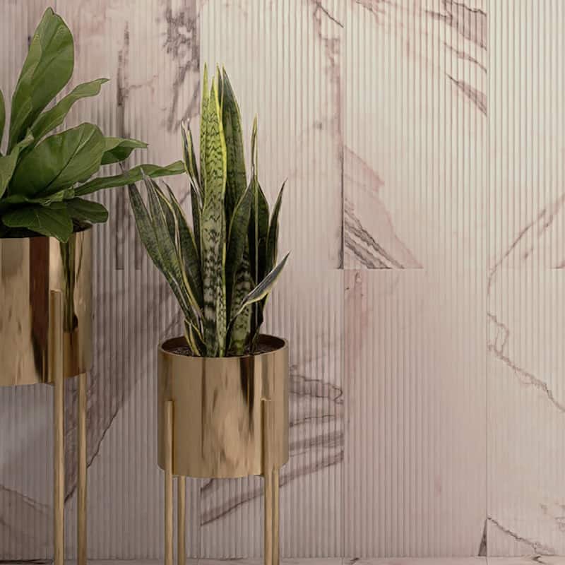 Merola Tile Reve Roseliere Deco Rose 11-3/4" x 23-1/2" Porcelain Wall Tile