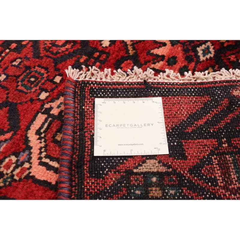 ECARPETGALLERY Hand-knotted Andelz Red Wool Rug - 3'5 x 10'6
