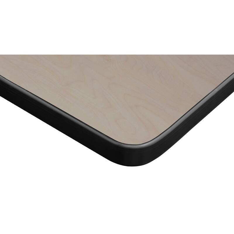 42 x 24 in. Folding Training Seminar Table- Maple Top, Black Legs