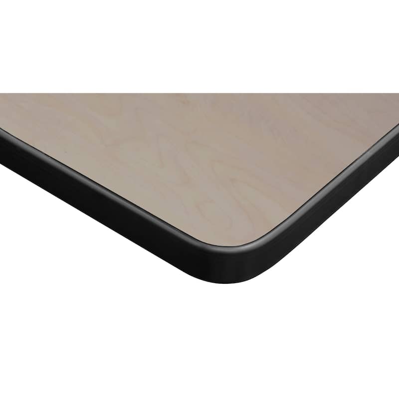 66 x 24 in. Mobile Training Seminar Table- Maple Top, Black Legs