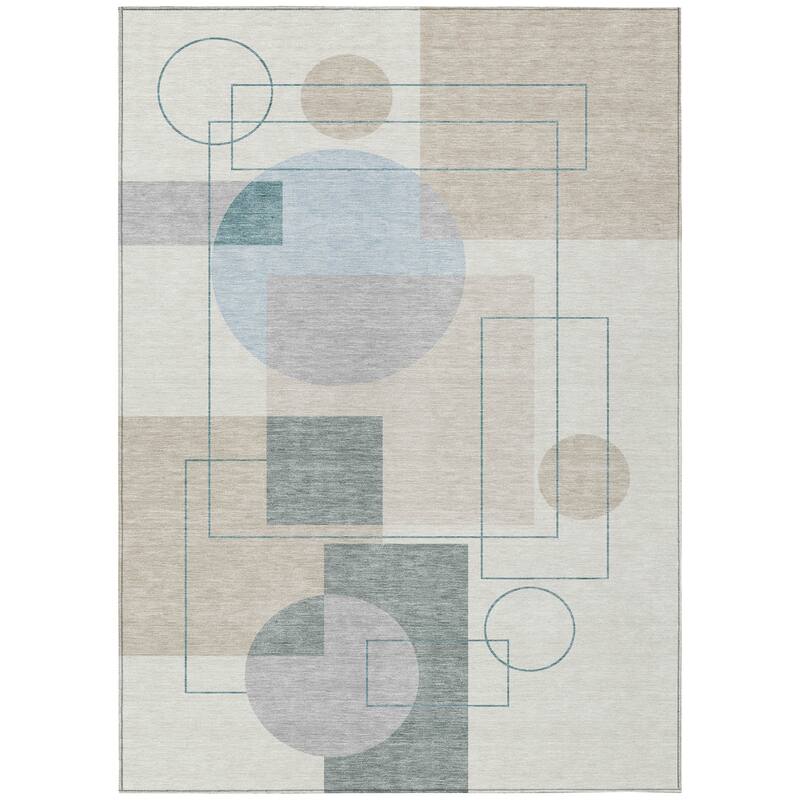 Machine Washable Indoor/ Outdoor Modern Filly Chantille Rug