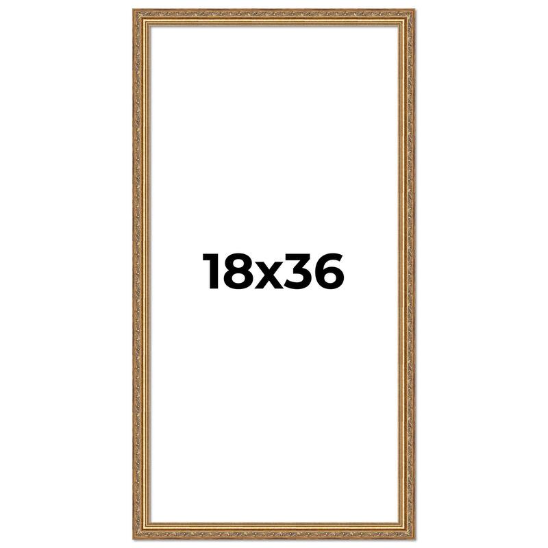 18x36 Frame Red Solid Wood Picture Frame