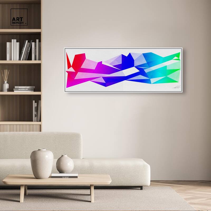 Geometric Gemstone Panoramic Canvas by Art Remedy