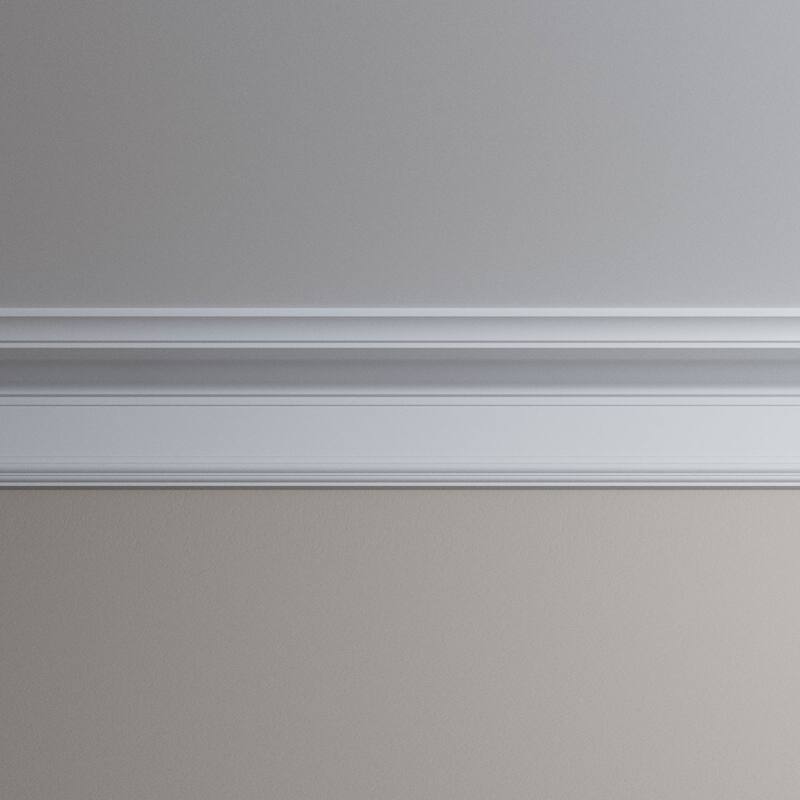 5 1/2"H x 2 1/2"P x 6 1/8"F x 94 1/2"L Charlene Crown Moulding - 1-Pack
