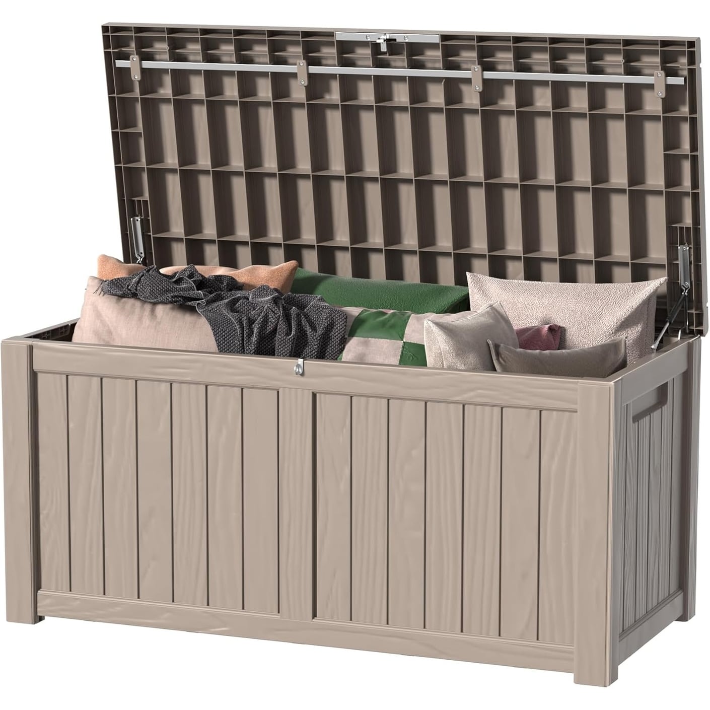 150 Gallon Outdoor Storage Box, Waterproof Deck Box for Patio & Garden