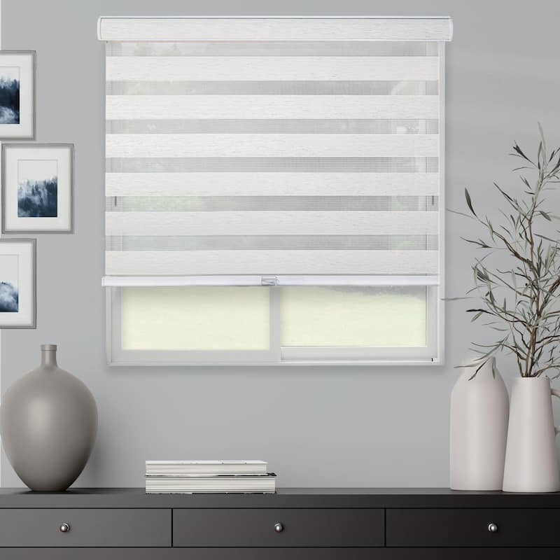 Chicology Cordless Zebra Shades - 58"W X 72"H - Basic Natural