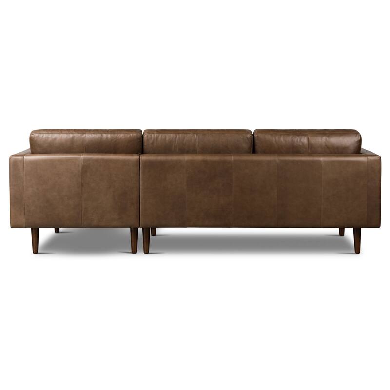 Poly & Bark Napa 104.5" Right-facing Sectional Sofa - Full Grain Genuine Italian Leather
