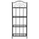 preview thumbnail 48 of 53, SAFAVIEH Amaris Victorian Wrought Iron 4-Tier Outdoor Bakers Rack. - 25" W x 15" D x 63" H