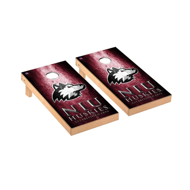 Northern Illinois NIU Huskies 2x4 Pro Cornhole Boards - V7 - Include Team Bags + LED Lights