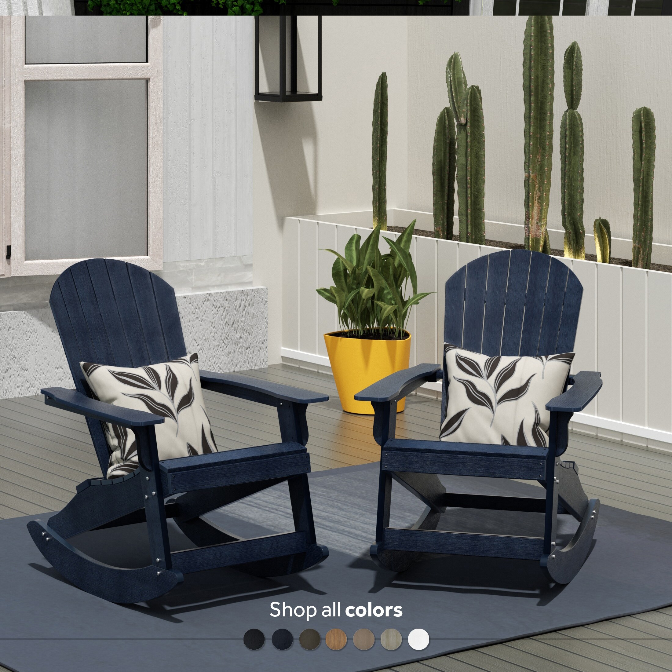 Polywood adirondack rocking chair set outlet