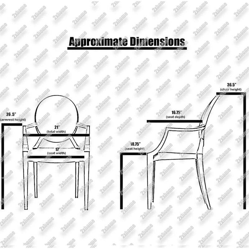 Set of 2 Stacking Lucite Chairs Transparent For Kitchen Patio Outdoor Dining Room Living Bedroom Party With Oval Back Office