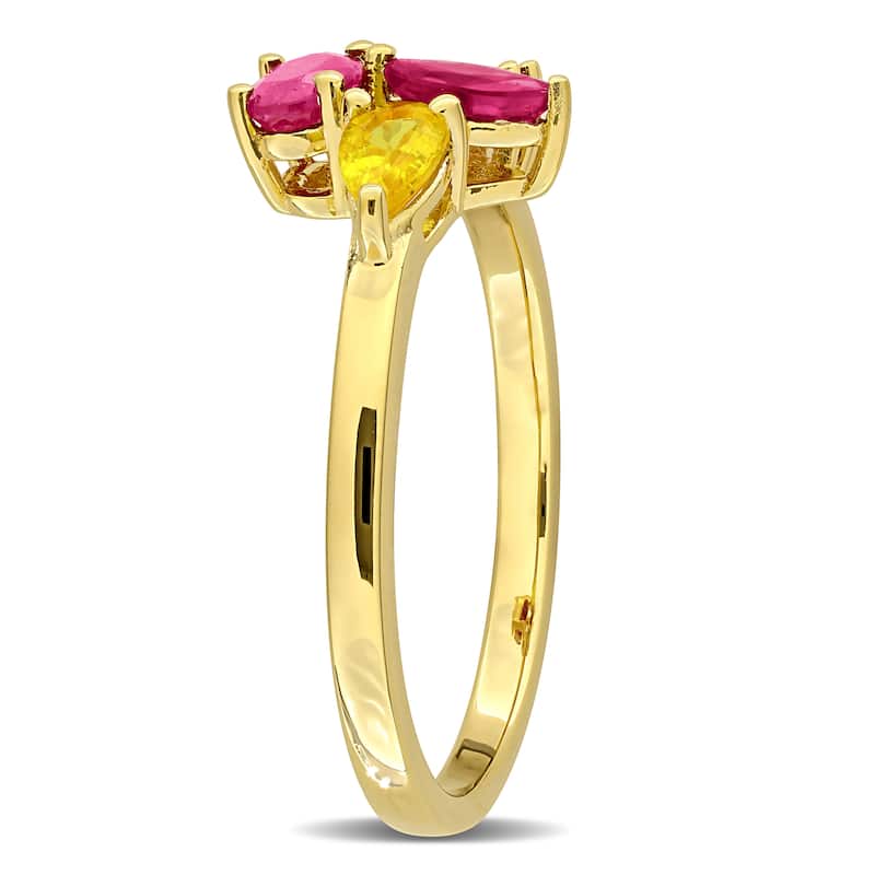 Miadora Multi-Gem Cluster Ring Sterling Silver