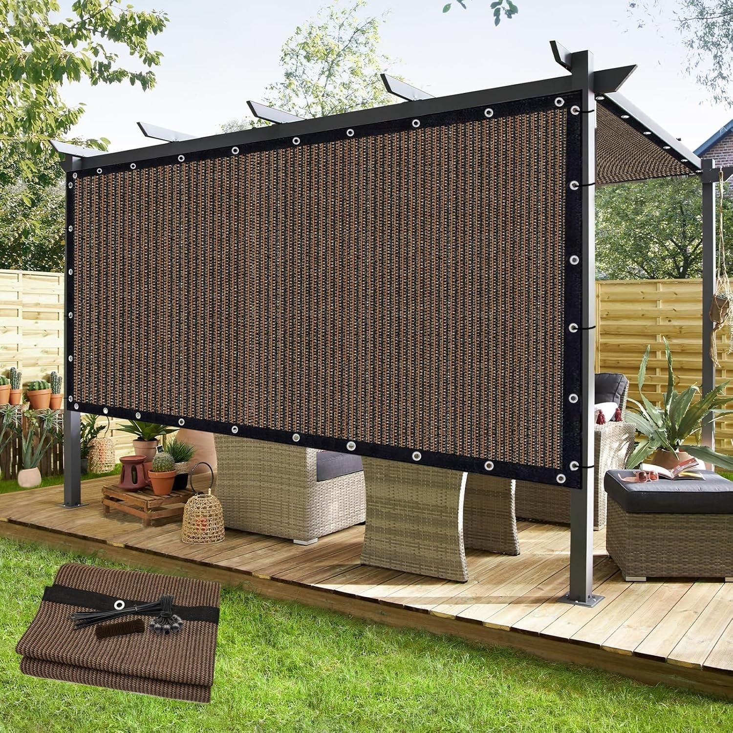 90% UV Block Sun Shade Cloth 12'X20' with Grommets for Outdoor Spaces