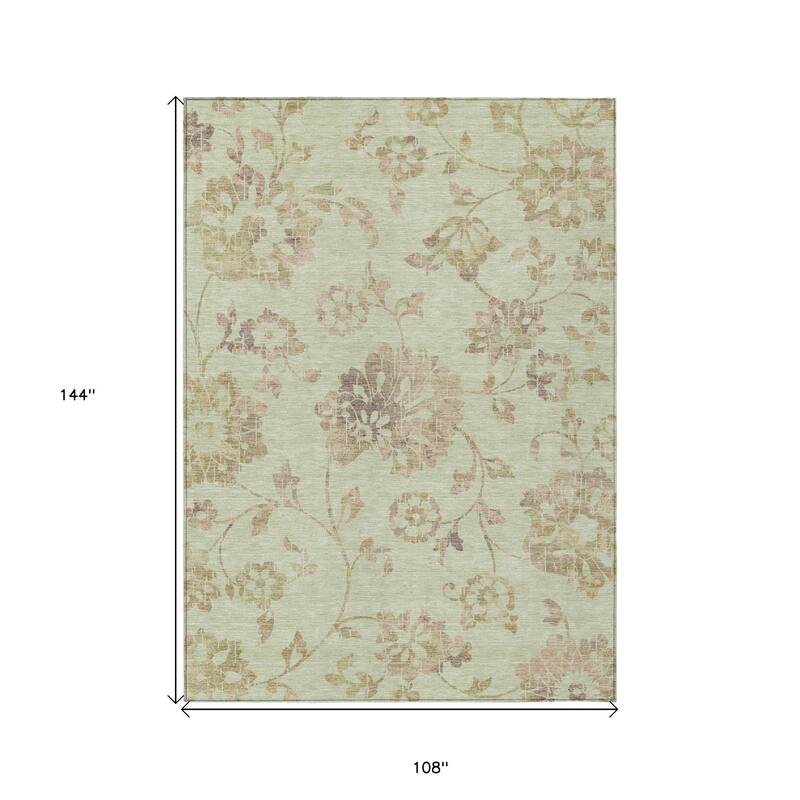 HomeRoots Floral Transitional Rectangle Outdoor Rug