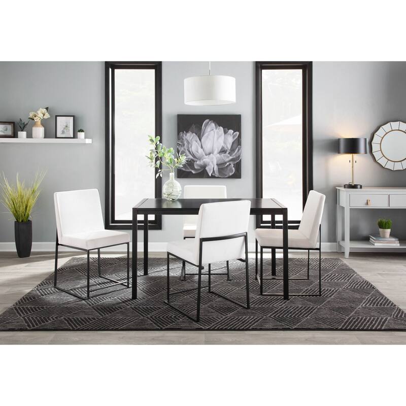 Strick & Bolton Forrest Black High Back Upholstered Dining Chair (Set of 2)