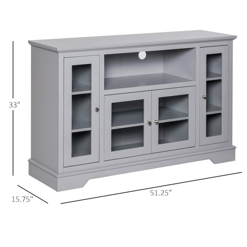 HOMCOM Transitional Sideboard Cabinet with Glass Doors