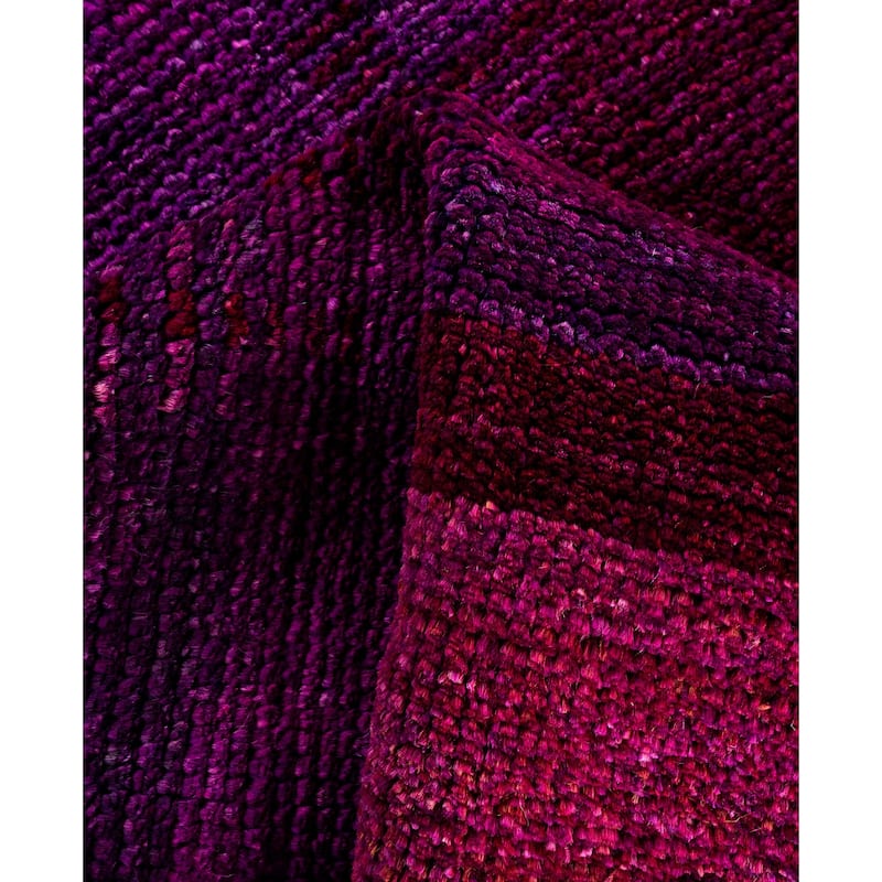 Overdyed One-of-a-Kind Hand-Knotted Area Rug - Purple - 4' 1" x 6' 6"