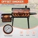preview thumbnail 8 of 6, Barrel Charcoal Grill With Offset Smoker And Warming Rack Outdoor BBQ Grill For Backyard Patio Parties - N/A