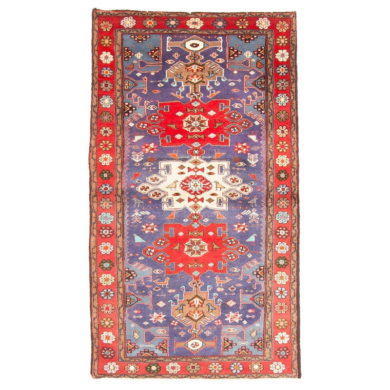 ECARPETGALLERY Hand-knotted Anadol Blue Wool Rug - 3'8 x 6'8