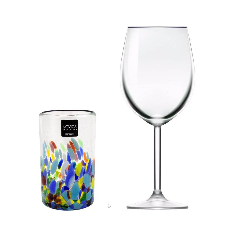 Confetti Multicolor Tumblers Set of 6 Glasses