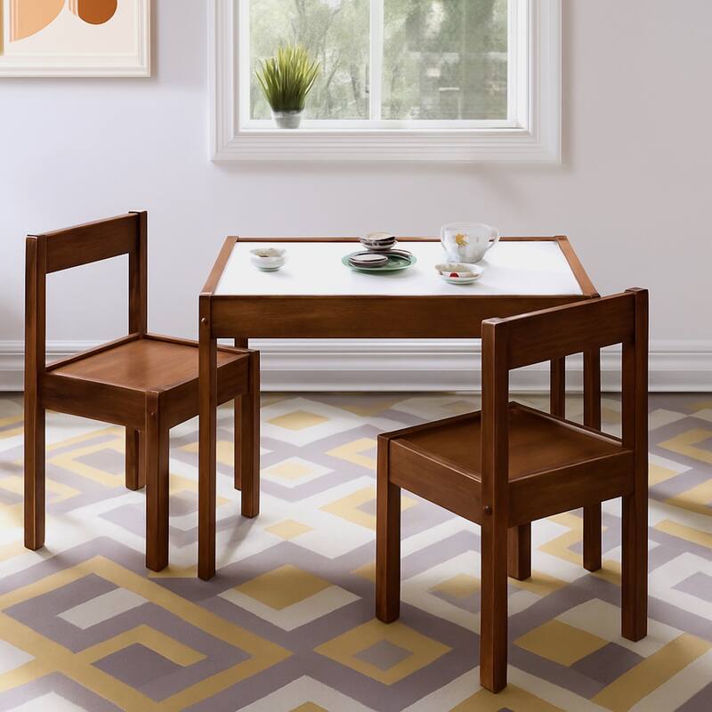 Olive & Opie Gibson 3-Piece Dry Erase Kids Table & Chair Set