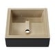 preview thumbnail 6 of 4, Claire 15" Ceramic Wall Mount Sink In Matte Black - 15.0" x 15.0" x 5.0"